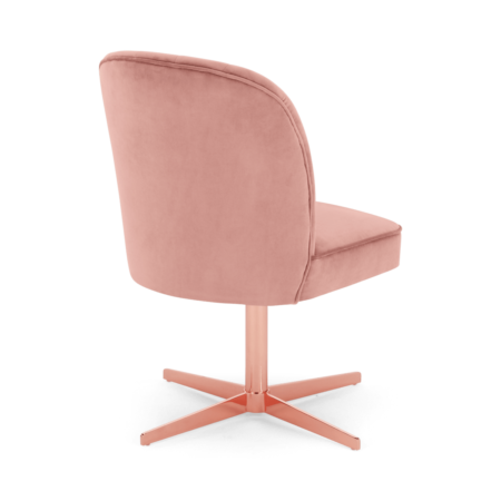 Margot Office Chair, Blush Pink Velvet and Copper