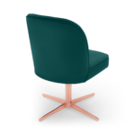 Margot Office Chair, Seafoam Blue Velvet & Copper