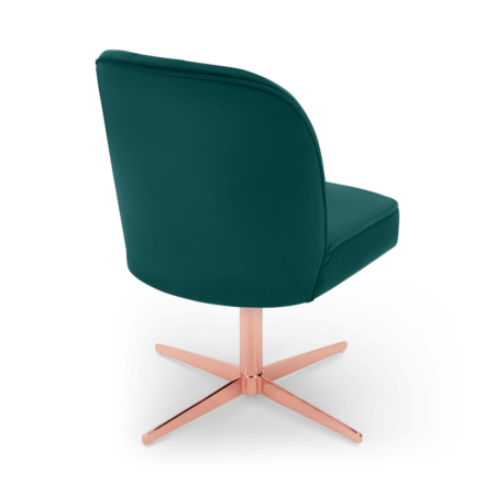 Margot Office Chair, Seafoam Blue Velvet & Copper