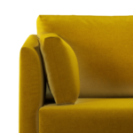 Milner Left Hand Facing Corner Storage Sofa Bed with Foam Mattress, Saffron Yellow Velvet