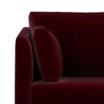 Milner Left Hand Facing Corner Storage Sofa Bed with Foam Mattress, Shiraz Burgundy Velvet