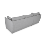 Milner Left Hand Facing Corner Storage Sofa Bed with Memory Foam Mattress, Granite Grey