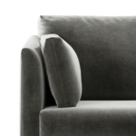Milner Left Hand Facing Corner Storage Sofa Bed with Memory Foam Mattress, Steel Grey Velvet