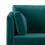 Milner Left Hand Facing Corner Storage Sofa Bed with Memory Foam Mattress, Tuscan Teal Velvet