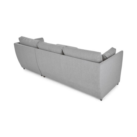 Milner Right Hand Facing Corner Storage Sofa Bed with Foam Mattress, Granite Grey