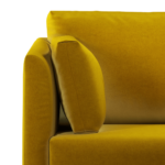 Milner Right Hand Facing Corner Storage Sofa Bed with Foam Mattress, Saffron Yellow Velvet