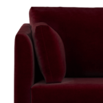 Milner Right Hand Facing Corner Storage Sofa Bed with Foam Mattress, Shiraz Burgundy Velvet