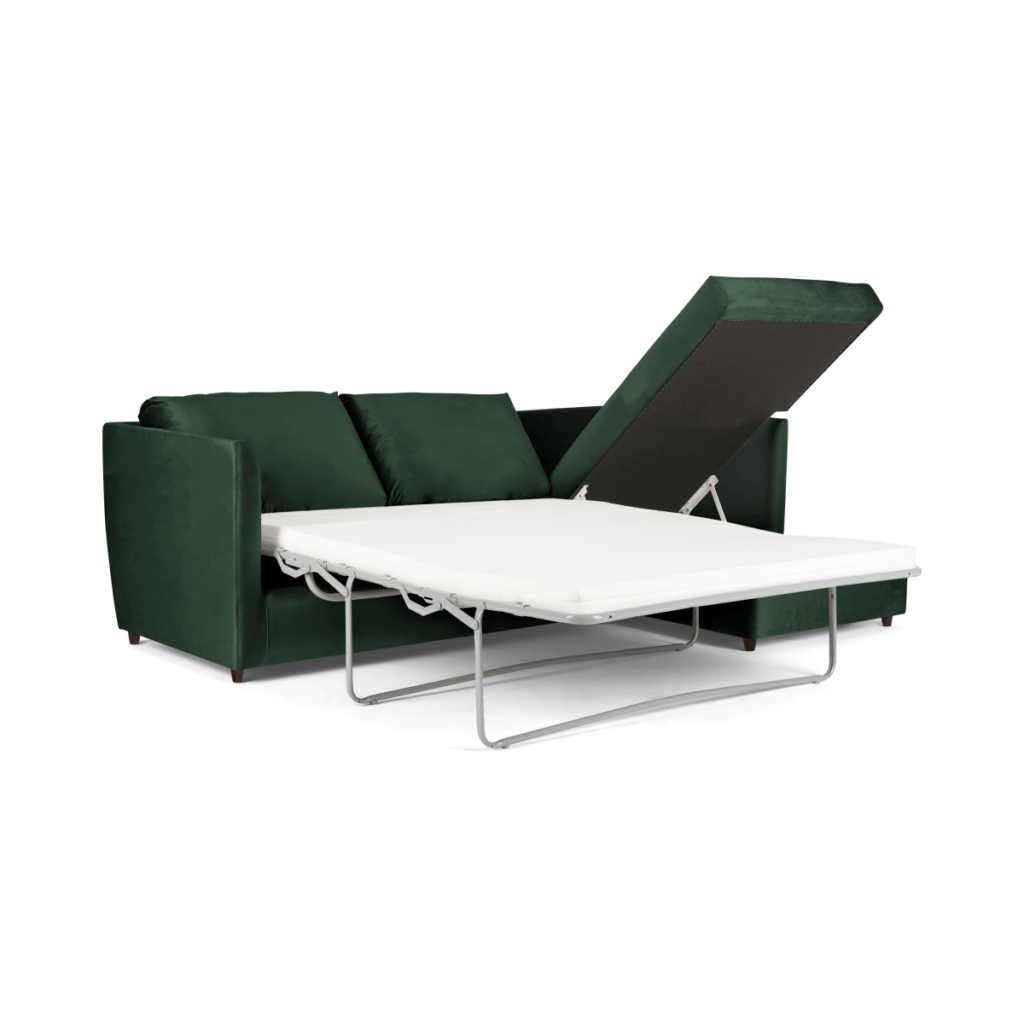 Milner Right Hand Facing Corner Storage Sofa Bed with Memory Foam