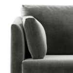 Milner Right Hand Facing Corner Storage Sofa Bed with Memory Foam Mattress, Steel Grey Velvet