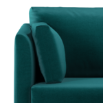 Milner Right Hand Facing Corner Storage Sofa Bed with Memory Foam Mattress, Tuscan Teal Velvet