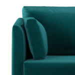 Milner Sofa Bed with Foam Mattress, Tuscan Teal Velvet