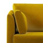 Milner Sofa Bed with Memory Foam Mattress, Saffron Yellow Velvet