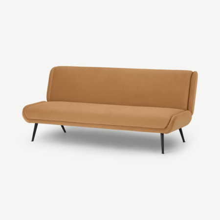 Moby Click Clack Sofa Bed, Apricot Velvet