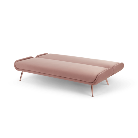 Moby Click Clack Sofa Bed, Vintage Pink Velvet