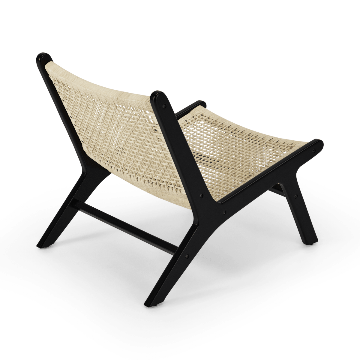 Modica Accent Armchair, Rattan & Matte Black • Sofas Etc