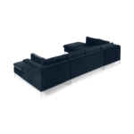 Monterosso Left Hand Facing Corner Sofa, Sapphire Blue Velvet