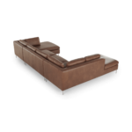 Monterosso Left Hand Facing Corner Sofa, Walnut Brown Leather