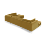 Monterosso Right Hand Facing Corner Sofa, Mustard Velvet