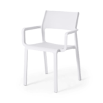 Nardi Set of 6 Chairs, White Fibreglass & Resin