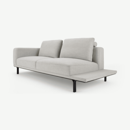 Nocelle 3 Seater Sofa with Side Table, Chic Grey
