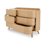 Odie Wide Chest of Drawers, Oak