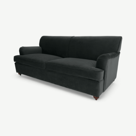 Orson 3 Seater Sofa Bed, Midnight Grey Velvet