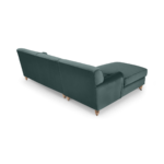 Orson Left Hand Facing Chaise End Corner Sofa, Marine Green Velvet
