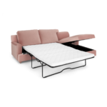 Orson Left Hand Facing Chaise End Sofa Bed, Vintage Pink Velvet