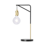 Othello Table Lamp, Black & Brushed Brass