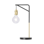 Othello Table Lamp, Black & Brushed Brass