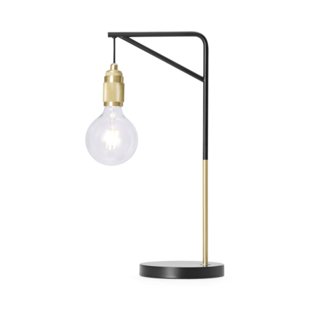 Othello Table Lamp, Black & Brushed Brass