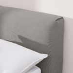 Perri Double Bed, Washed Grey Cotton