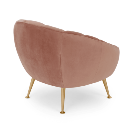 Primrose Accent Armchair, Blush Pink Velvet