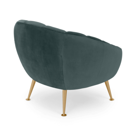 Primrose Accent Armchair, Marine Green Velvet