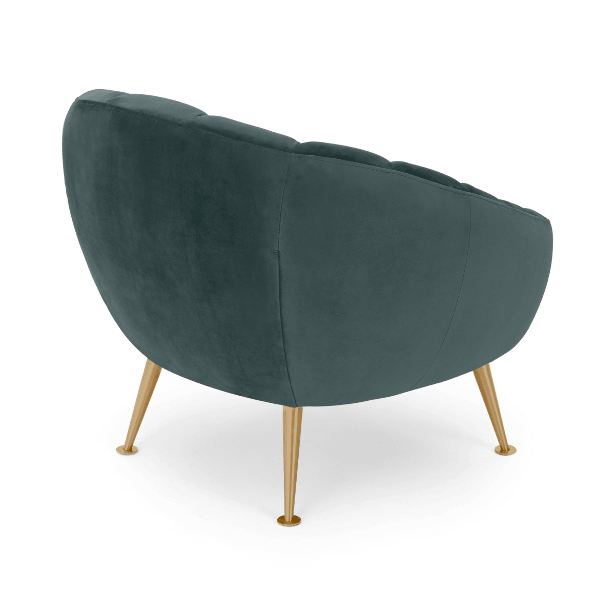 Primrose Accent Armchair, Marine Green Velvet • Sofas Etc