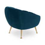 Primrose Accent Armchair, Petrol Teal Velvet
