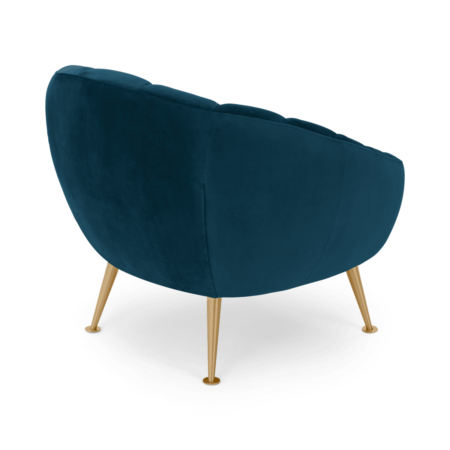 Primrose Accent Armchair, Petrol Teal Velvet