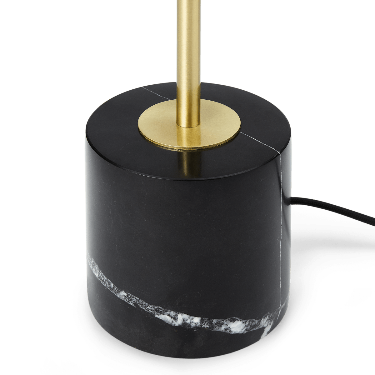 Qasim Table Lamp Base, Brushed Brass & Black Marble • Sofas Etc