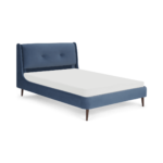Raffety King Size Bed, Dawn Blue Velvet