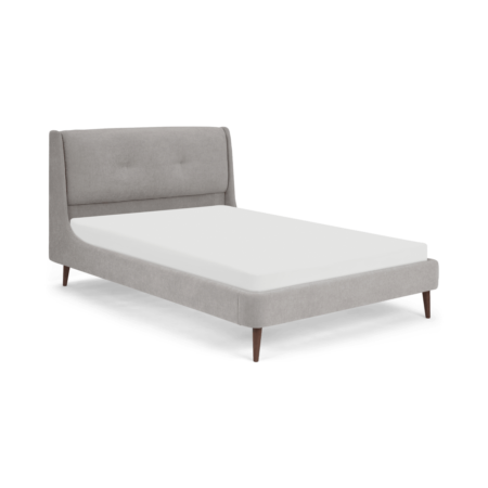 Raffety King Size Bed, Soft Pebble Grey