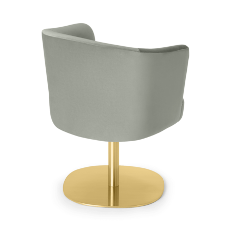 Revy Office Chair, Sage Green Velvet with Brass Leg