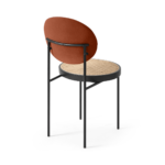 Rumana Dining Chair, Cane & Nutmeg Orange Velvet