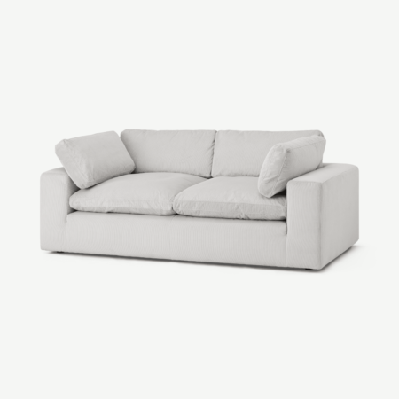 Samona 2.5 Seater Sofa, Stone Grey Corduroy Velvet