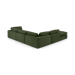 Samona Left Hand Facing Full Corner Sofa, Sage Corduroy Velvet