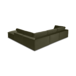 Samona Right Hand Facing Full Corner Sofa, Pistachio Green Velvet