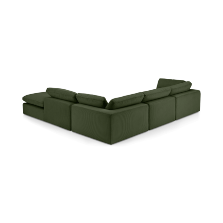 Samona Right Hand Facing Full Corner Sofa, Sage Corduroy Velvet