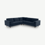 Scott Corner Sofa, Navy Cotton Velvet