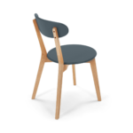 Set of 2 Fjord Dining Chairs, Oak and Blue