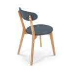 Set of 2 Fjord Dining Chairs, Oak and Blue