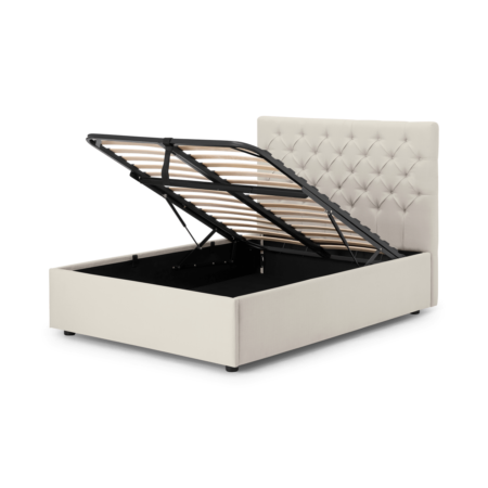 Skye Double Bed with Ottoman Storage, Oatmeal Weave